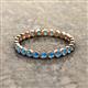 3 - Arria 2.40 mm Blue Topaz Eternity Band 