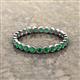 3 - Arria 2.40 mm Emerald Eternity Band 