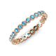 4 - Arria 2.40 mm Blue Topaz Eternity Band 