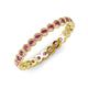4 - Arria 2.40 mm Rhodolite Garnet Eternity Band 