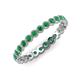 4 - Arria 2.40 mm Emerald Eternity Band 