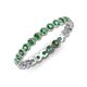 4 - Arria 2.40 mm Green Garnet Eternity Band 