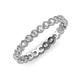 4 - Arria 2.40 mm White Sapphire Eternity Band 