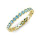 4 - Arria 2.40 mm Blue Topaz Eternity Band 