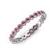 4 - Arria 2.40 mm Rhodolite Garnet Eternity Band 