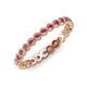 4 - Arria 2.40 mm Rhodolite Garnet Eternity Band 