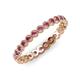 4 - Arria 2.40 mm Pink Tourmaline Eternity Band 