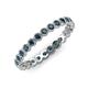 4 - Arria 2.40 mm Blue Diamond Eternity Band 