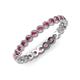4 - Arria 2.40 mm Pink Tourmaline Eternity Band 