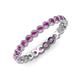 4 - Arria 2.40 mm Amethyst Eternity Band 