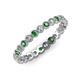 3 - Arria 2.40 mm Green Garnet and Diamond Eternity Band 