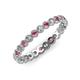 3 - Arria 2.40 mm Rhodolite Garnet and Diamond Eternity Band 