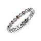 3 - Arria 2.40 mm Smoky Quartz and Diamond Eternity Band 