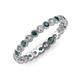 3 - Arria 2.40 mm London Blue Topaz and Diamond Eternity Band 