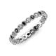 3 - Arria 2.40 mm Black and White Diamond Eternity Band 