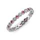 3 - Arria 2.40 mm Pink Tourmaline and Diamond Eternity Band 