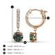 3 - Nita (6mm) Round Created Alexandrite and Diamond Dangle Huggie Hoop Earrings 