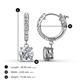 3 - Nita (6mm) Round Diamond Dangle Huggie Hoop Earrings 