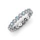 3 - Arria 2.70 mm Aquamarine and Lab Grown Diamond Eternity Band 