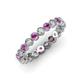 3 - Arria 2.70 mm Amethyst and Lab Grown Diamond Eternity Band 