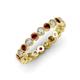 3 - Arria 2.70 mm Red Garnet and Lab Grown Diamond Eternity Band 