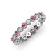 3 - Arria 2.70 mm Rhodolite Garnet and Lab Grown Diamond Eternity Band 