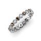3 - Arria 2.70 mm Smoky Quartz and Lab Grown Diamond Eternity Band 