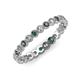 3 - Arria 2.40 mm Diamond and Lab Created Alexandrite Eternity Band 