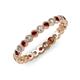 3 - Arria 2.40 mm Red Garnet and Lab Grown Diamond Eternity Band 