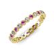 3 - Arria 2.40 mm Amethyst and Lab Grown Diamond Eternity Band 