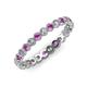3 - Arria 2.40 mm Amethyst and Lab Grown Diamond Eternity Band 