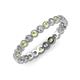 3 - Arria 2.40 mm Peridot and Lab Grown Diamond Eternity Band 