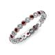 3 - Arria 2.40 mm Red Garnet and Lab Grown Diamond Eternity Band 