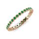 4 - Arria 2.00 mm Created Emerald Eternity Band 