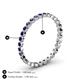 5 - Arria 2.00 mm Blue Sapphire Eternity Band 