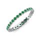 4 - Arria 2.00 mm Created Emerald Eternity Band 