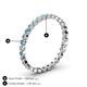 5 - Arria 2.00 mm Blue Topaz and Diamond Eternity Band 