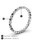 5 - Arria 2.00 mm Black and White Diamond Eternity Band 