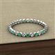 3 - Arria 2.00 mm Created Emerald and Lab Grown Diamond Eternity Band 