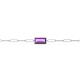 3 - Aniya 10x5 mm Baguette Cut Amethyst Solitaire Paperclip Chain Bracelet 