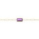 3 - Aniya 10x5 mm Baguette Cut Amethyst Solitaire Paperclip Chain Bracelet 