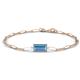 1 - Aniya 10x5 mm Baguette Cut Blue Topaz Solitaire Paperclip Chain Bracelet 