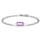 1 - Aniya 10x5 mm Baguette Cut Light Amethyst Solitaire Paperclip Chain Bracelet 