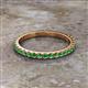 2 - Lara 2.40 mm Green Garnet Eternity Band 