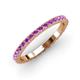 3 - Lara 2.40 mm Amethyst Eternity Band 