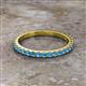 2 - Lara 2.40 mm Blue Topaz Eternity Band 