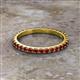 2 - Lara 2.40 mm Red Garnet Eternity Band 
