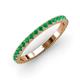 3 - Lara 2.40 mm Emerald Eternity Band 