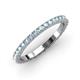 3 - Lara 2.40 mm Aquamarine Eternity Band 