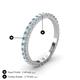 4 - Lara 2.40 mm Aquamarine Eternity Band 